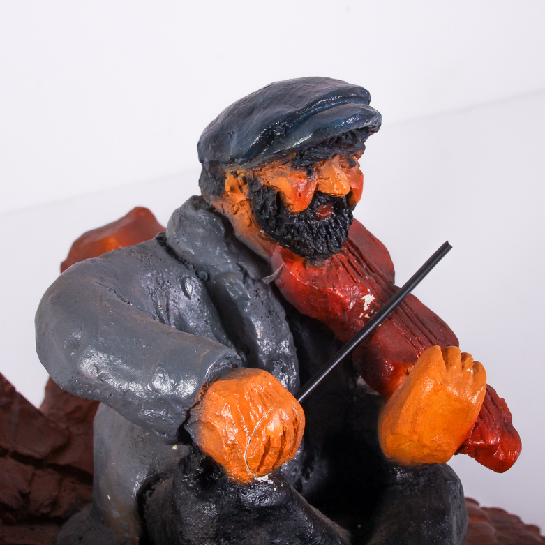 Signed Bernardi "Fiddler on the Roof" Ceramic Figurine