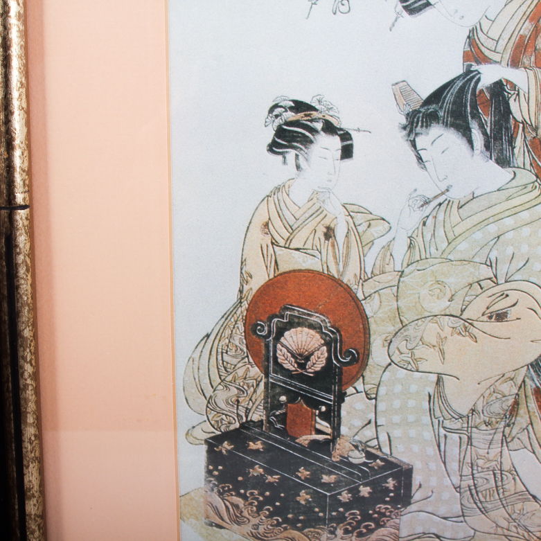 Collection of Framed Japanese Prints