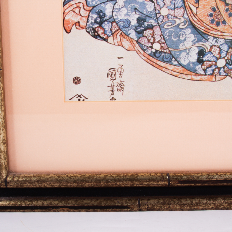Collection of Framed Japanese Prints