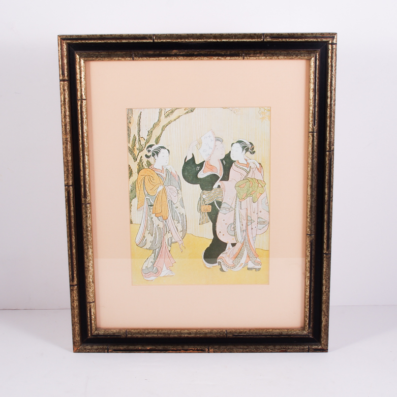 Collection of Framed Japanese Prints