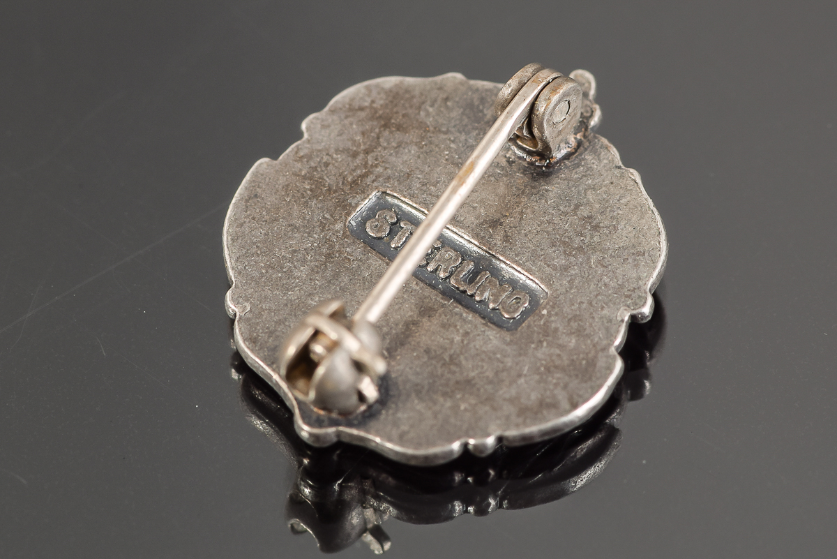 Sterling Silver JCL Pin and Telephone Pendant