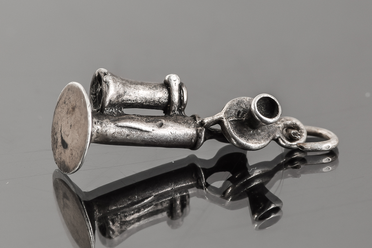 Sterling Silver JCL Pin and Telephone Pendant
