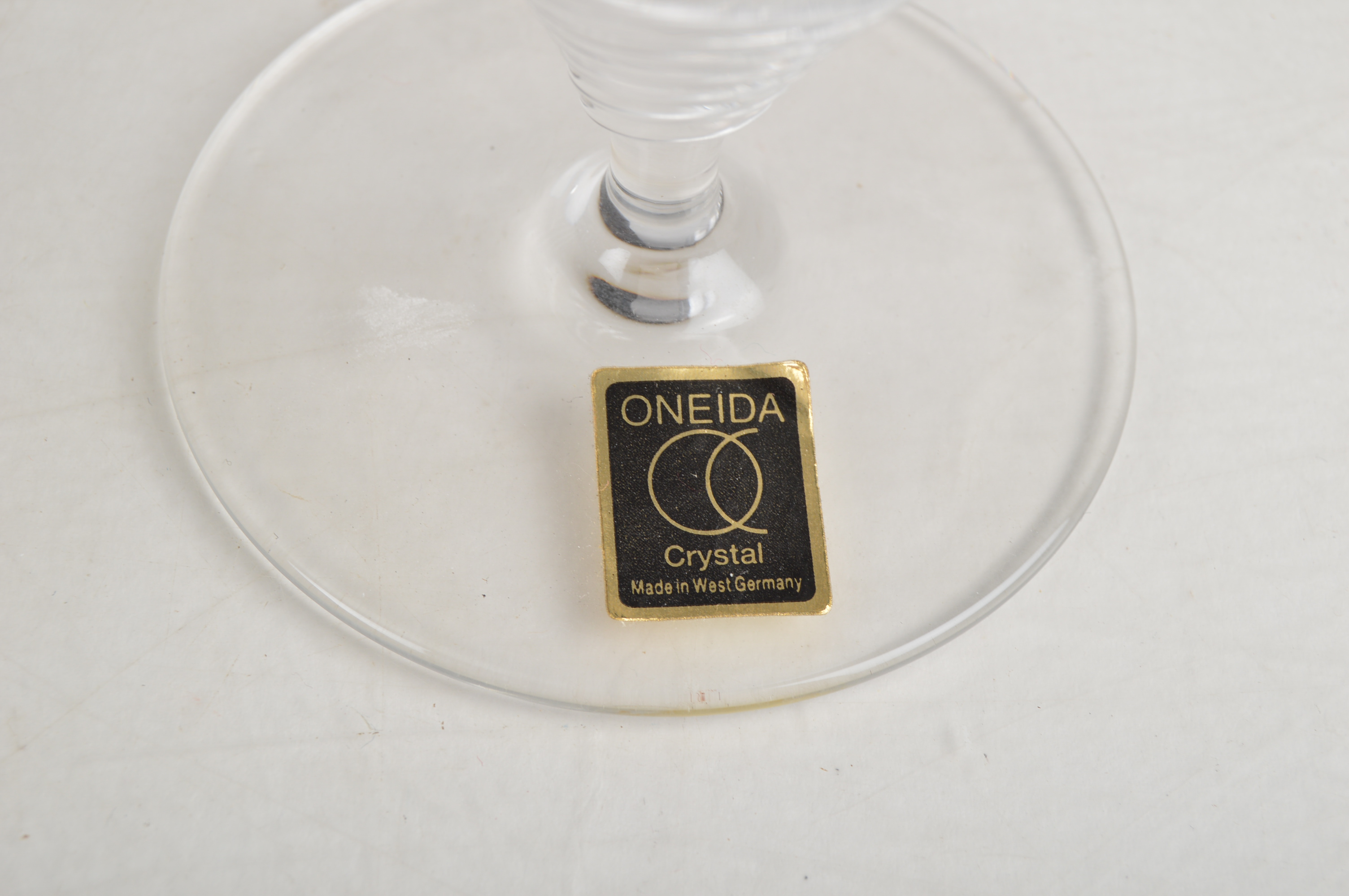 Oneida Crystal Glasses and Vintage Decanter