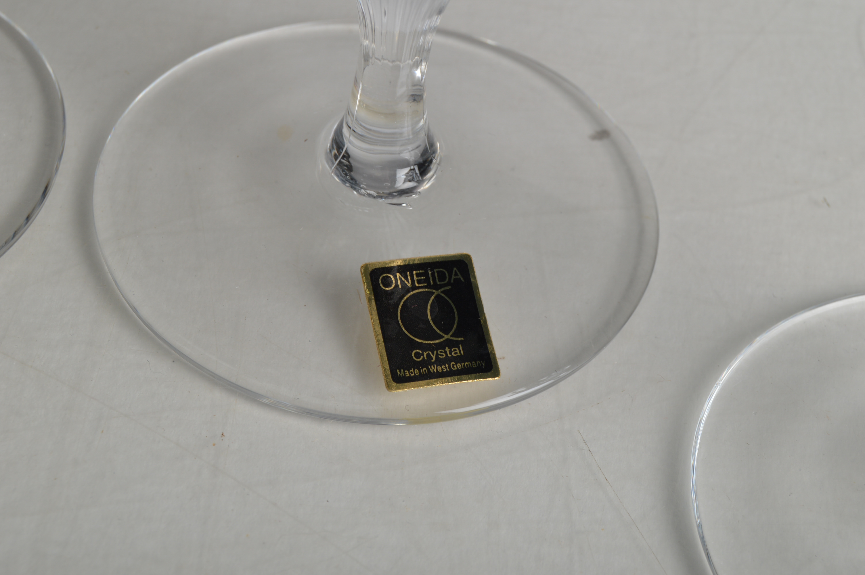 Oneida Crystal Glasses and Vintage Decanter