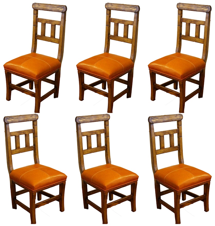 Six Rustic Dining Chairs