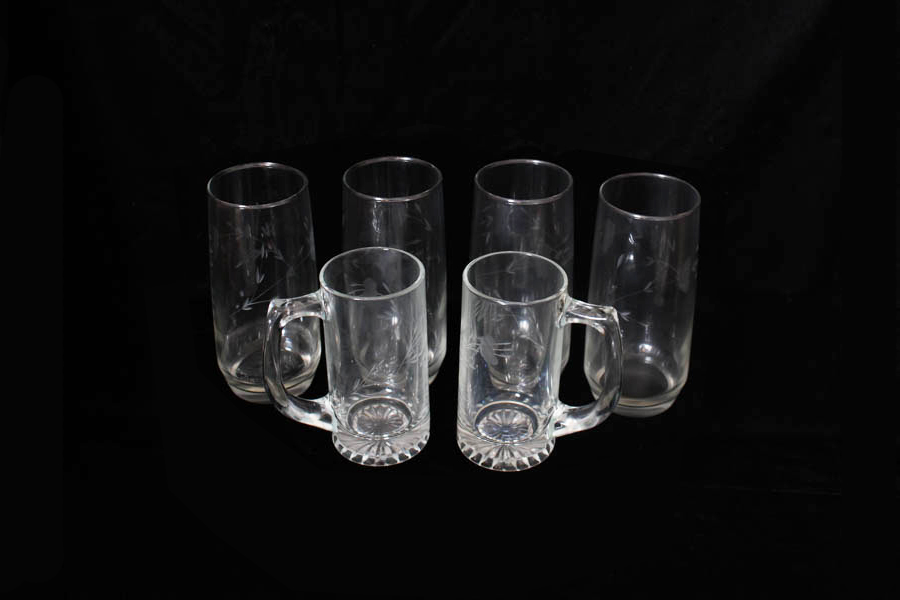 Vintage Princess House Crystal Glassware with Princess Heritage Floral Design