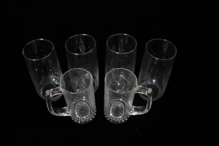 Vintage Princess House Crystal Glassware with Princess Heritage Floral Design