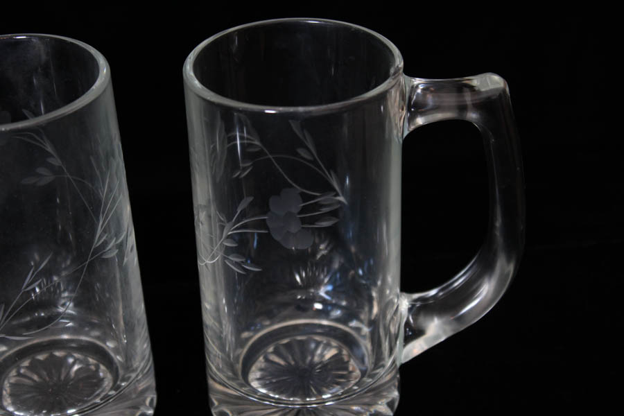 Vintage Princess House Crystal Glassware with Princess Heritage Floral Design