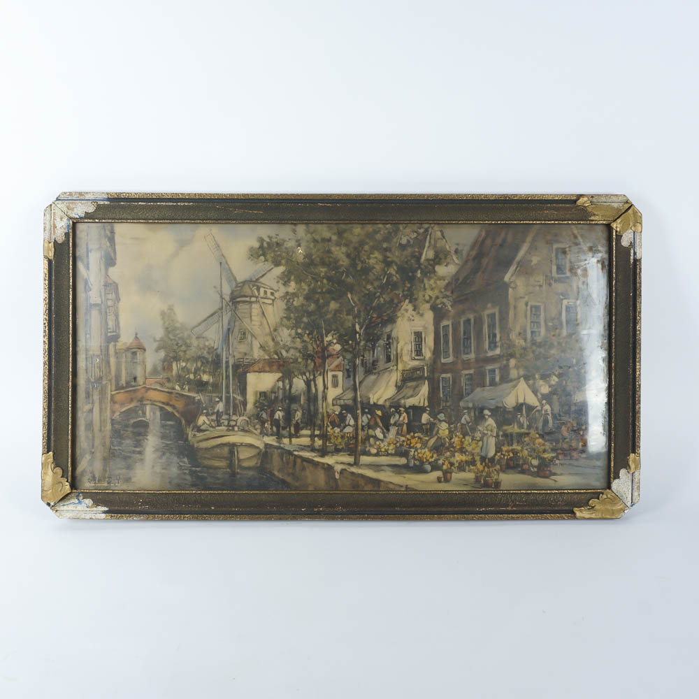 Vintage Amsterdam Print After Arthur V. Diehls