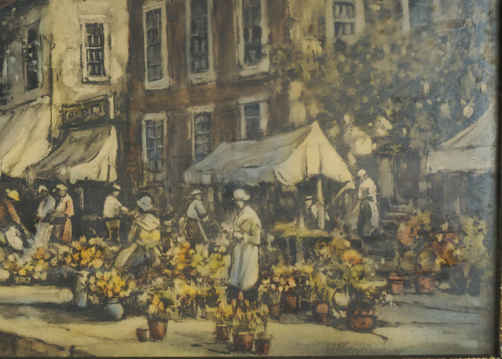 Vintage Amsterdam Print After Arthur V. Diehls