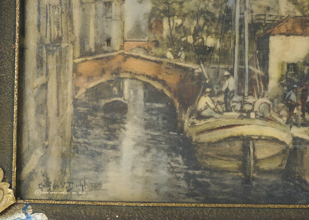 Vintage Amsterdam Print After Arthur V. Diehls