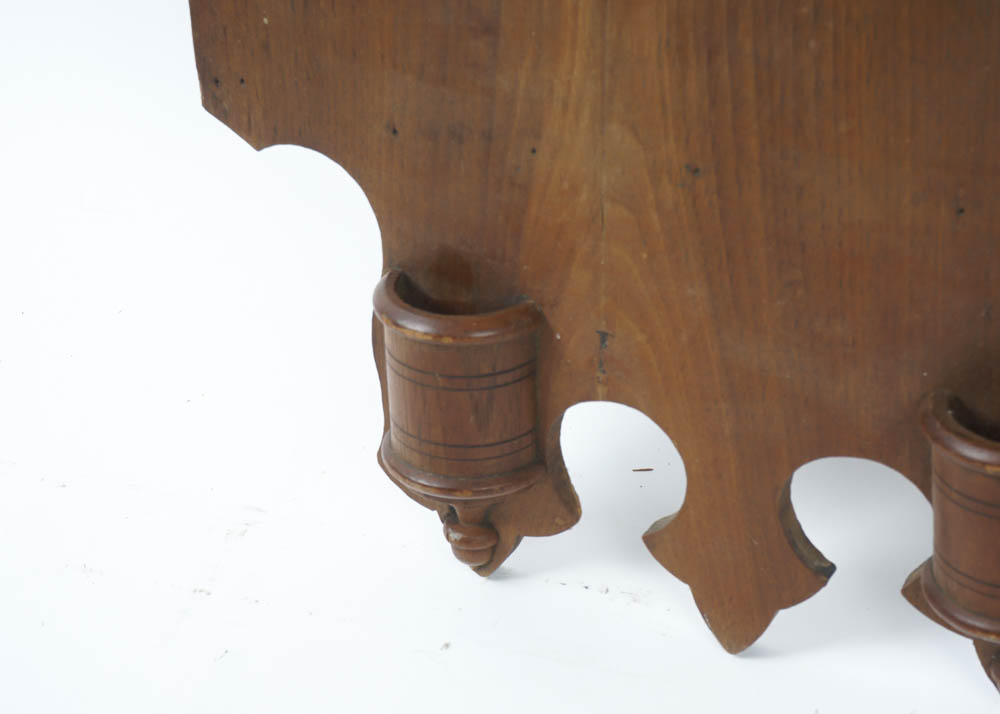 Wooden Shaving Mirror Frame and Mail Holder