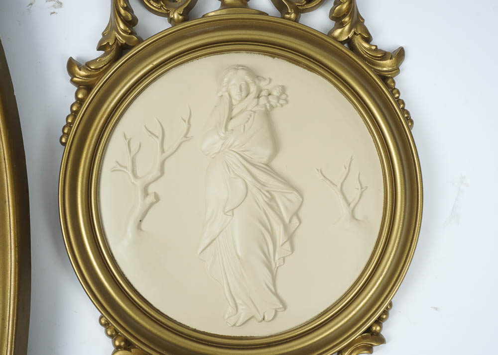 Gold Tone Neoclassical Style Wall Decor