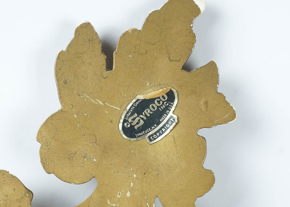 Gold Tone Neoclassical Style Wall Decor