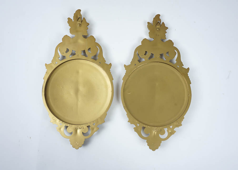 Gold Tone Neoclassical Style Wall Decor