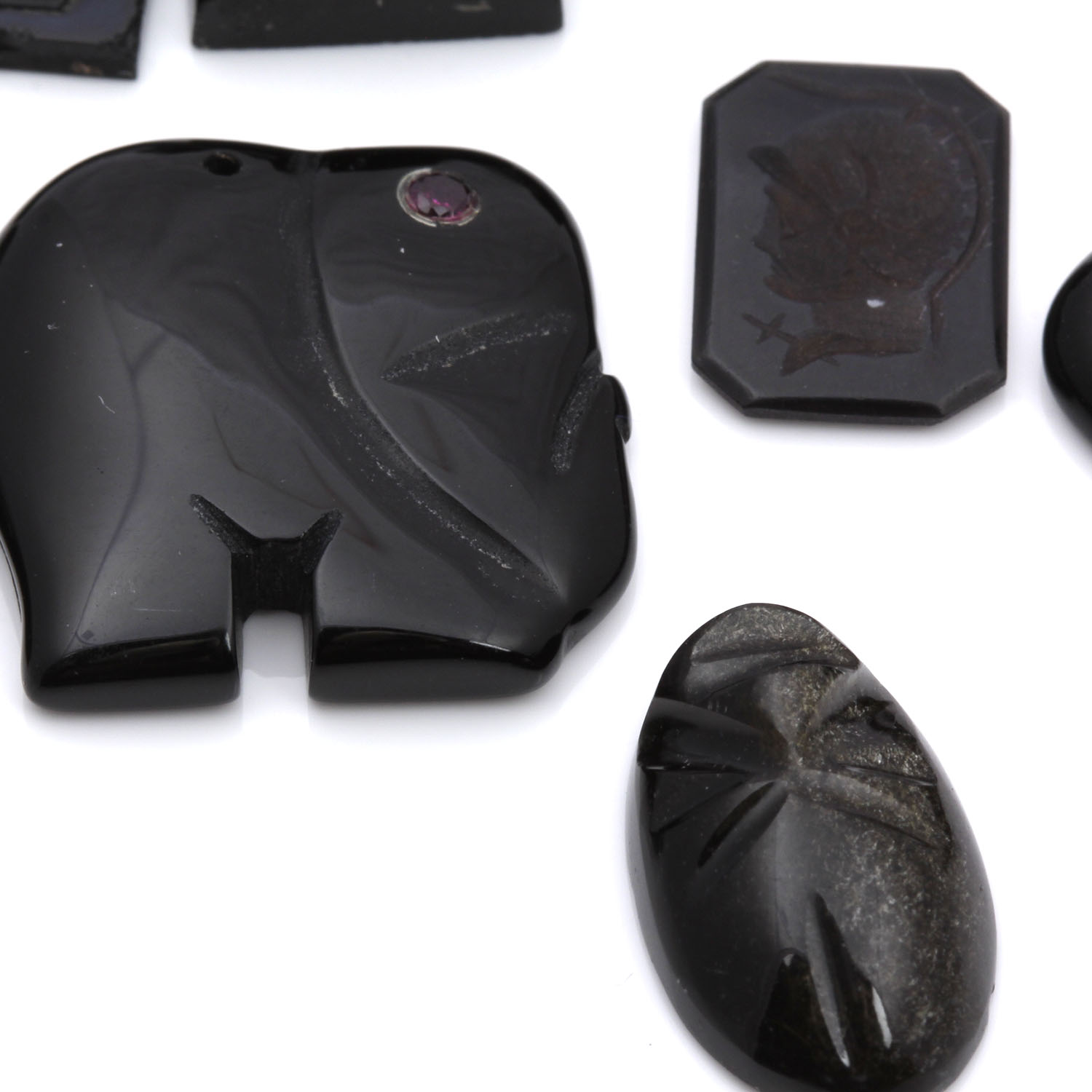 Black Onyx Carvings and Scarabs