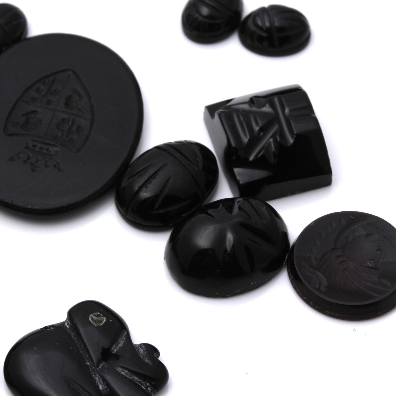 Black Onyx Carvings and Scarabs