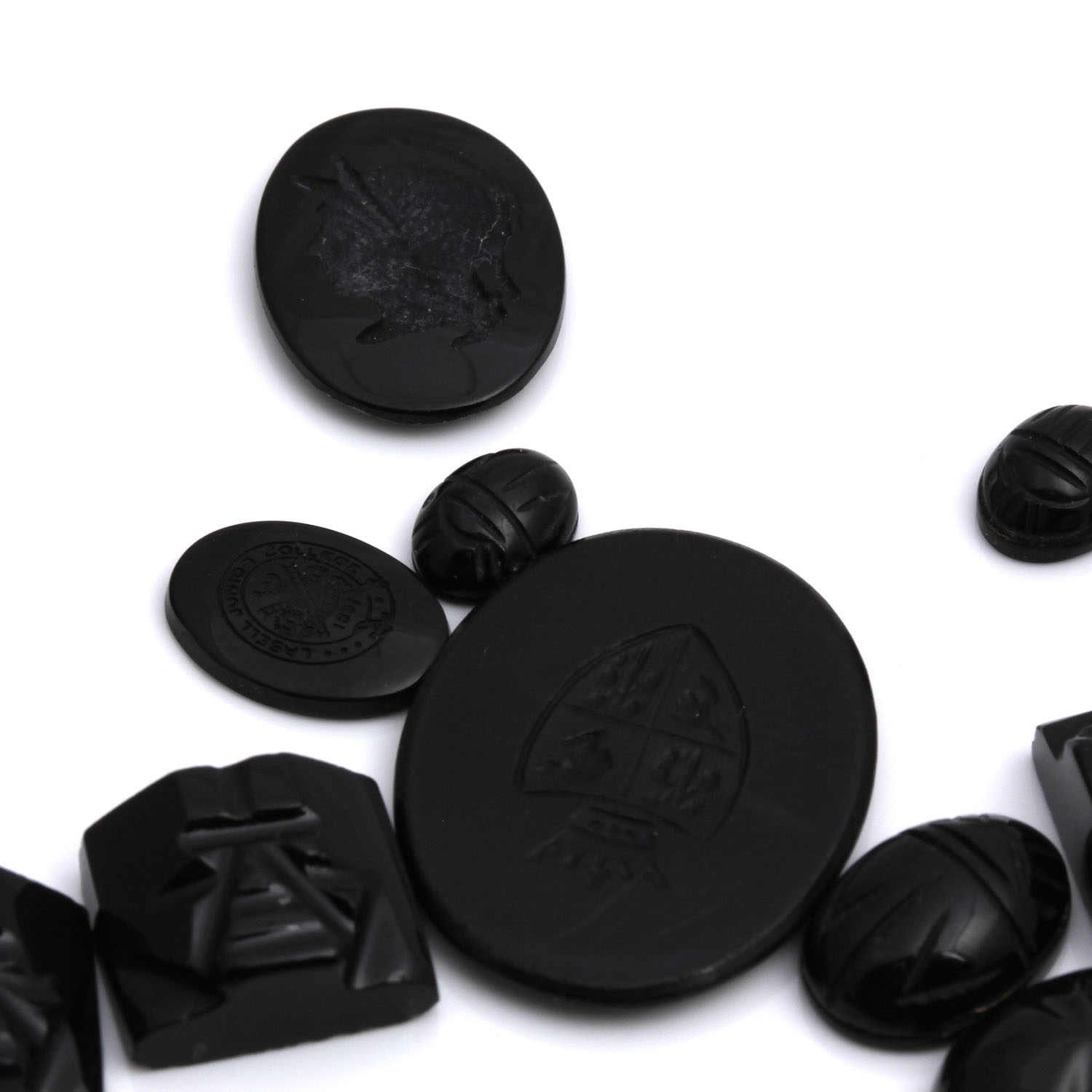 Black Onyx Carvings and Scarabs