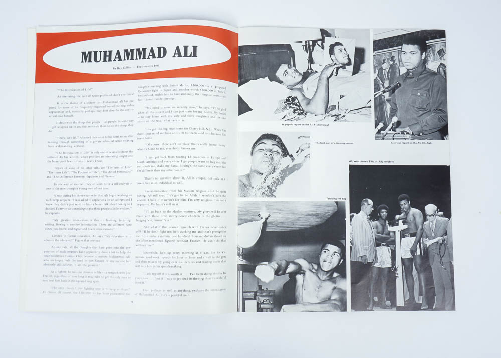 Muhammad Ali vs. Buster Mathis Official 1971 On-Site Program