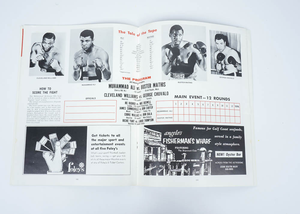 Muhammad Ali vs. Buster Mathis Official 1971 On-Site Program