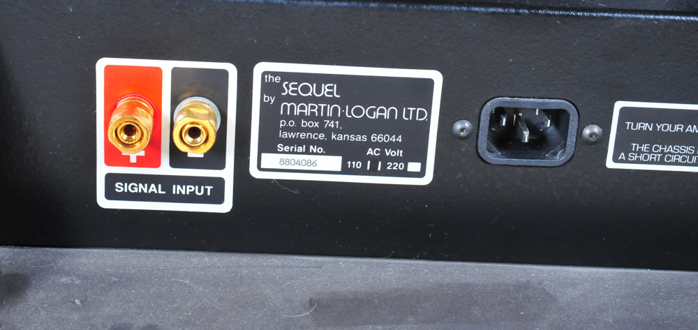 Pair of Martin Logan "Sequel" Speakers