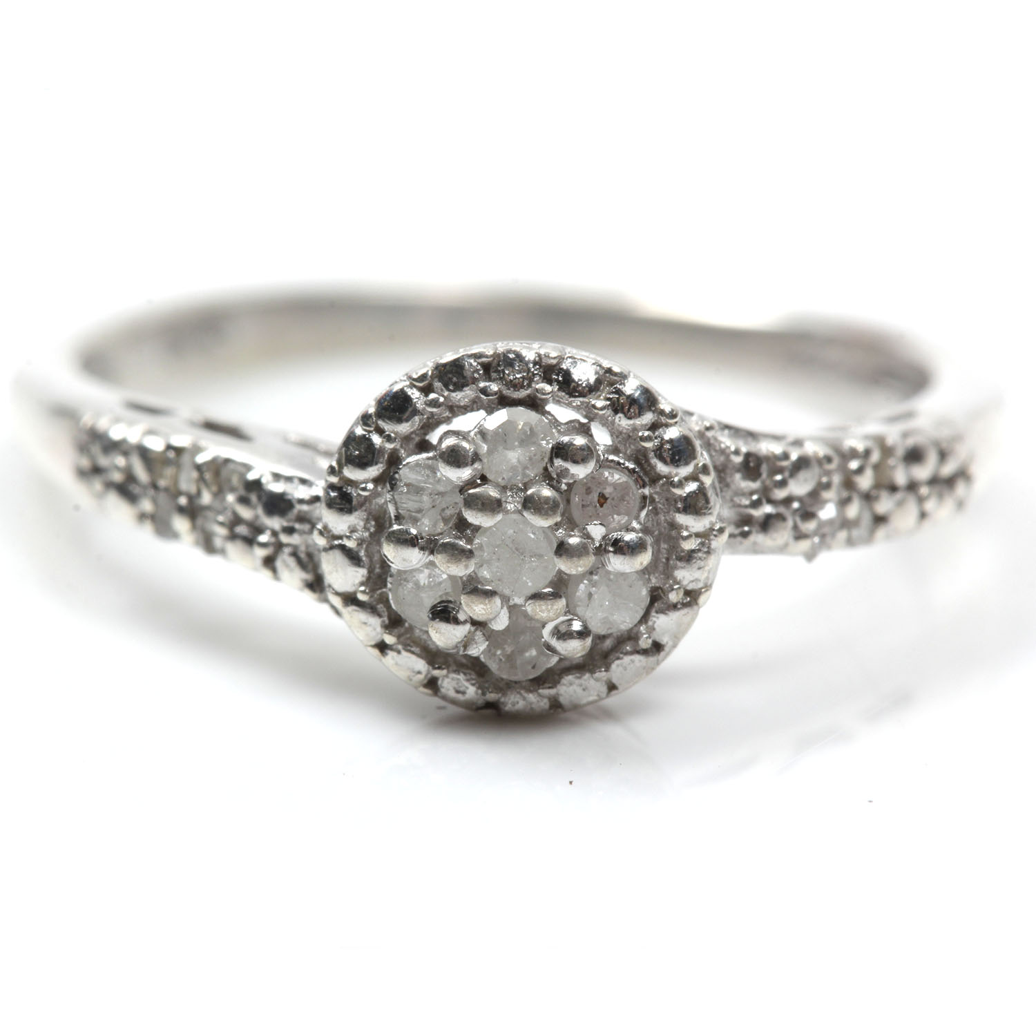 Sterling Silver and Diamond Ring