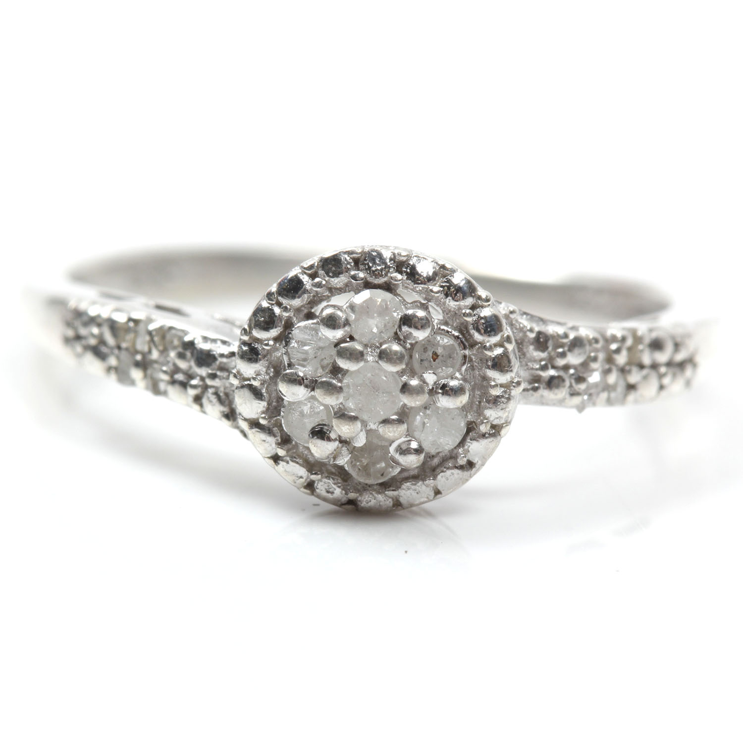 Sterling Silver and Diamond Ring