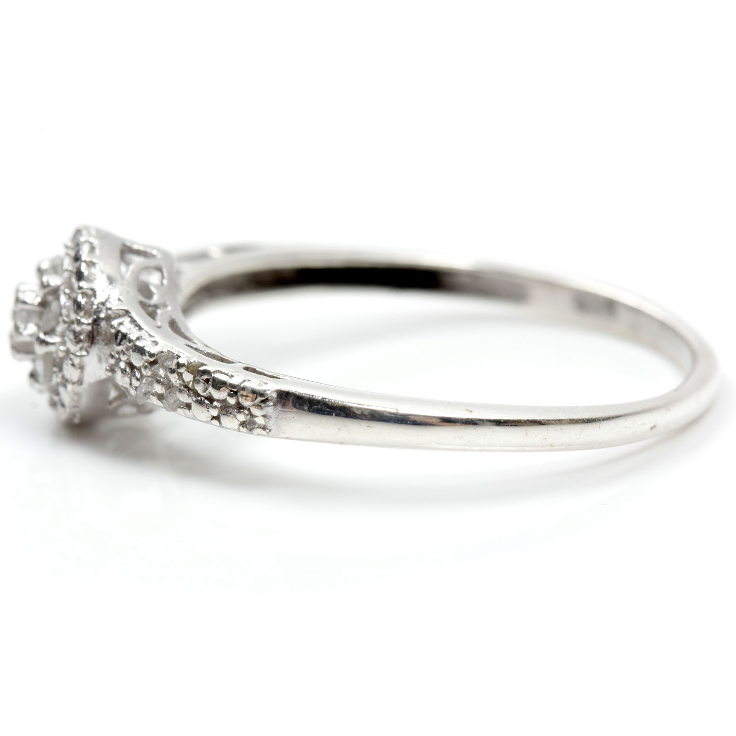Sterling Silver and Diamond Ring