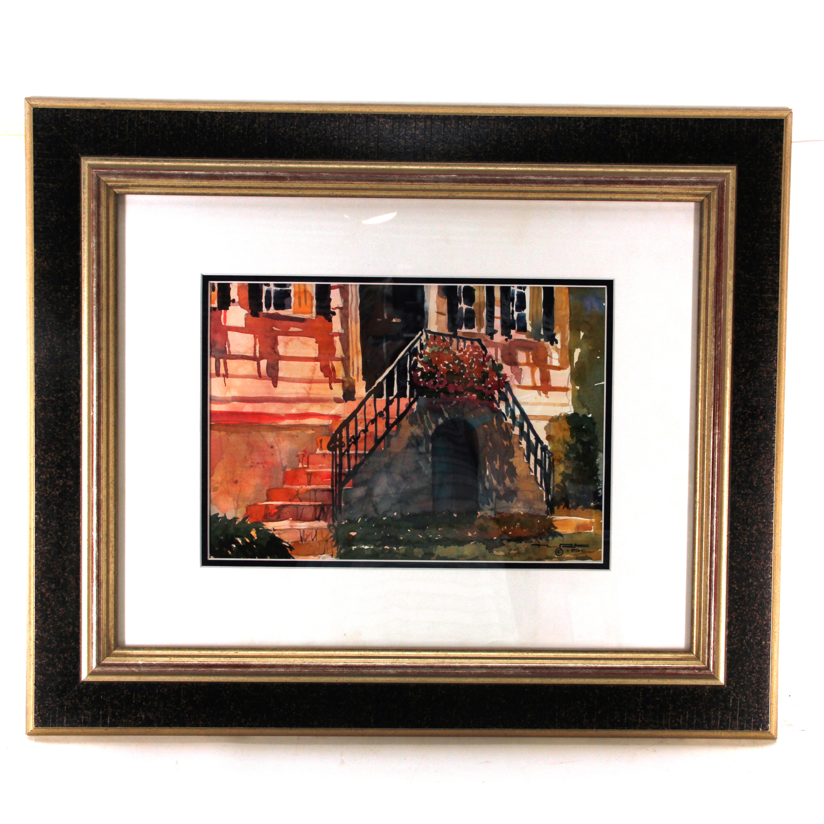 Original Signed Patrick Turk Watercolor on Paper