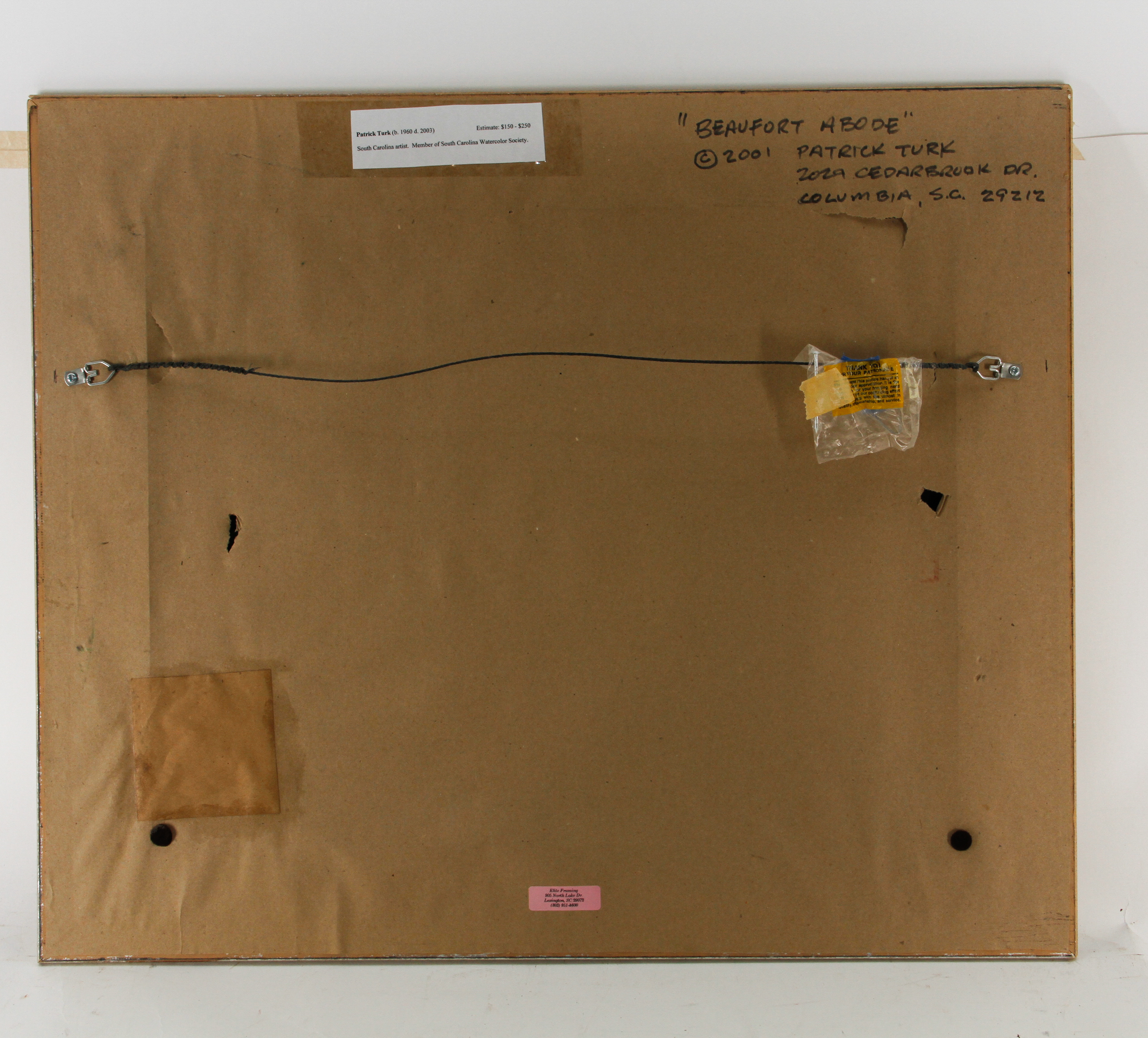 Original Signed Patrick Turk Watercolor on Paper