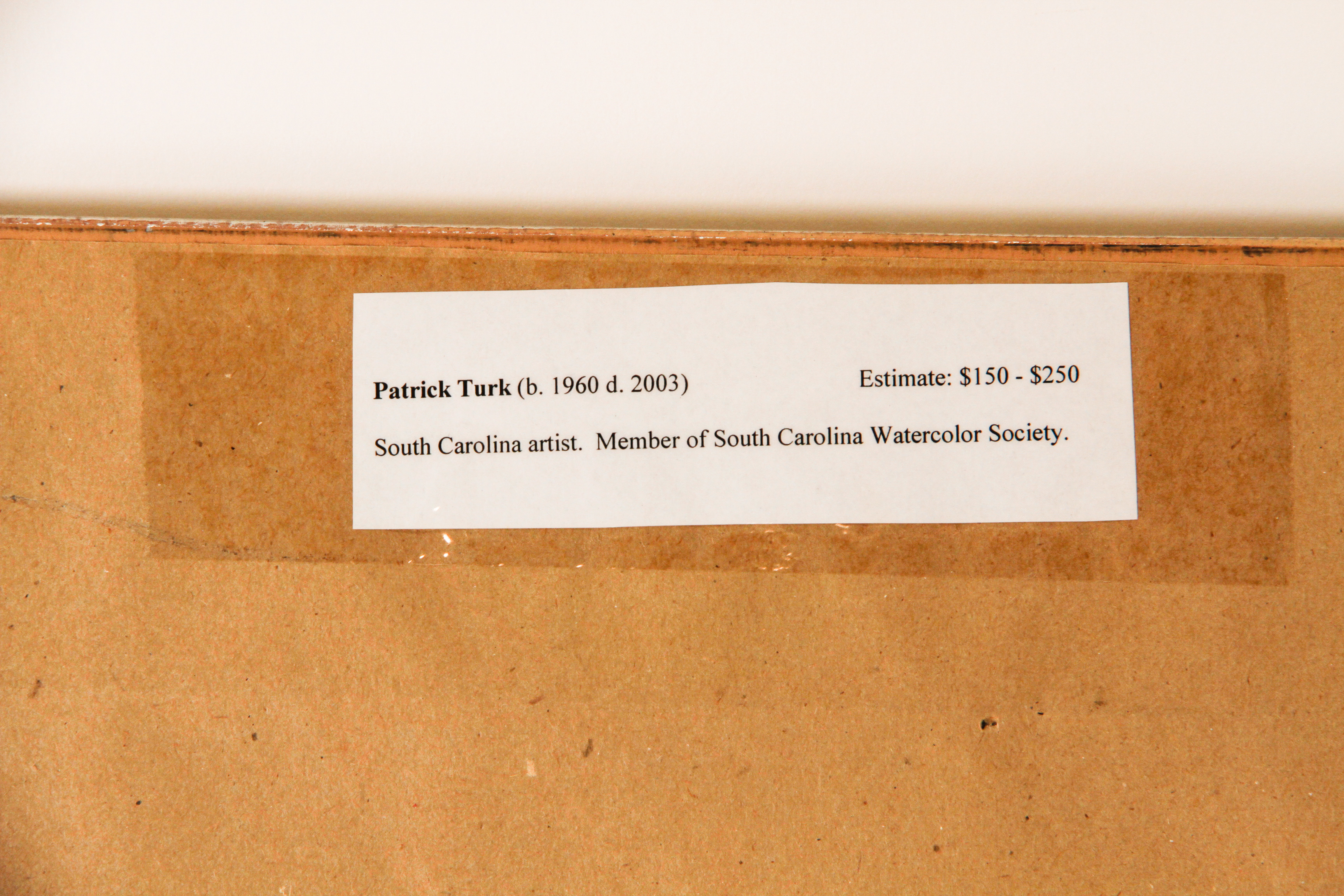 Original Signed Patrick Turk Watercolor on Paper