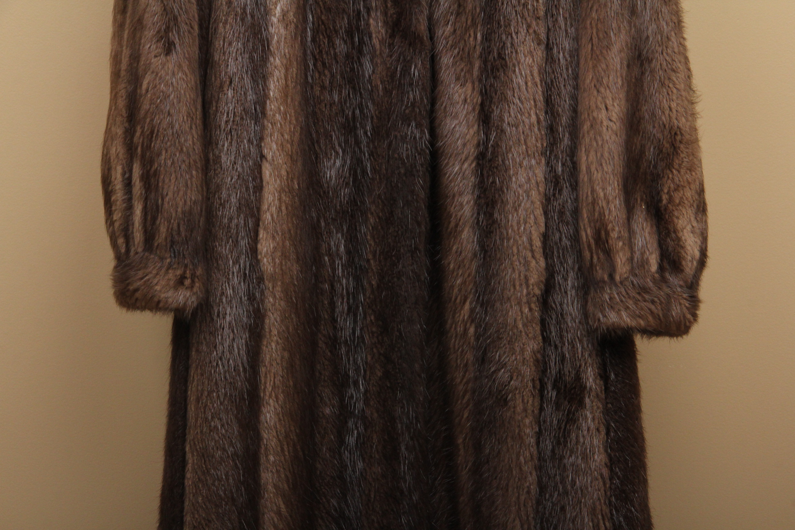 Feathered Full Length Chocolate Mink Coat | Everything But The House