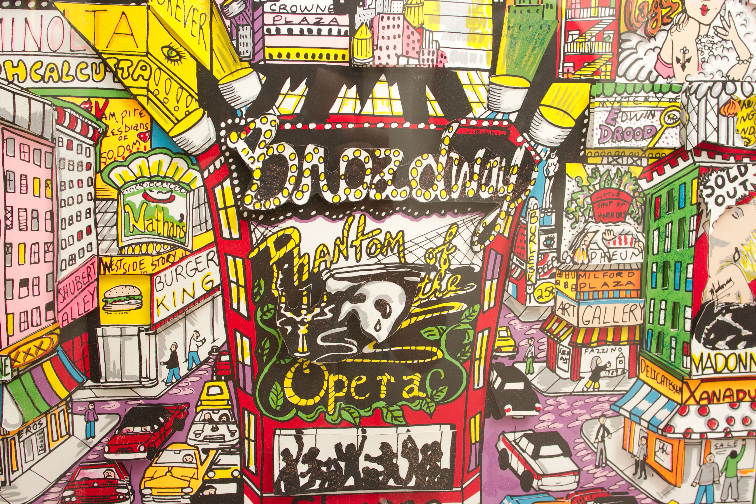 Charles Fazzino Limited Edition "Night on Broadway" 3D Pop Art