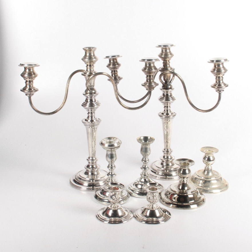 Silverplated Candle Sticks