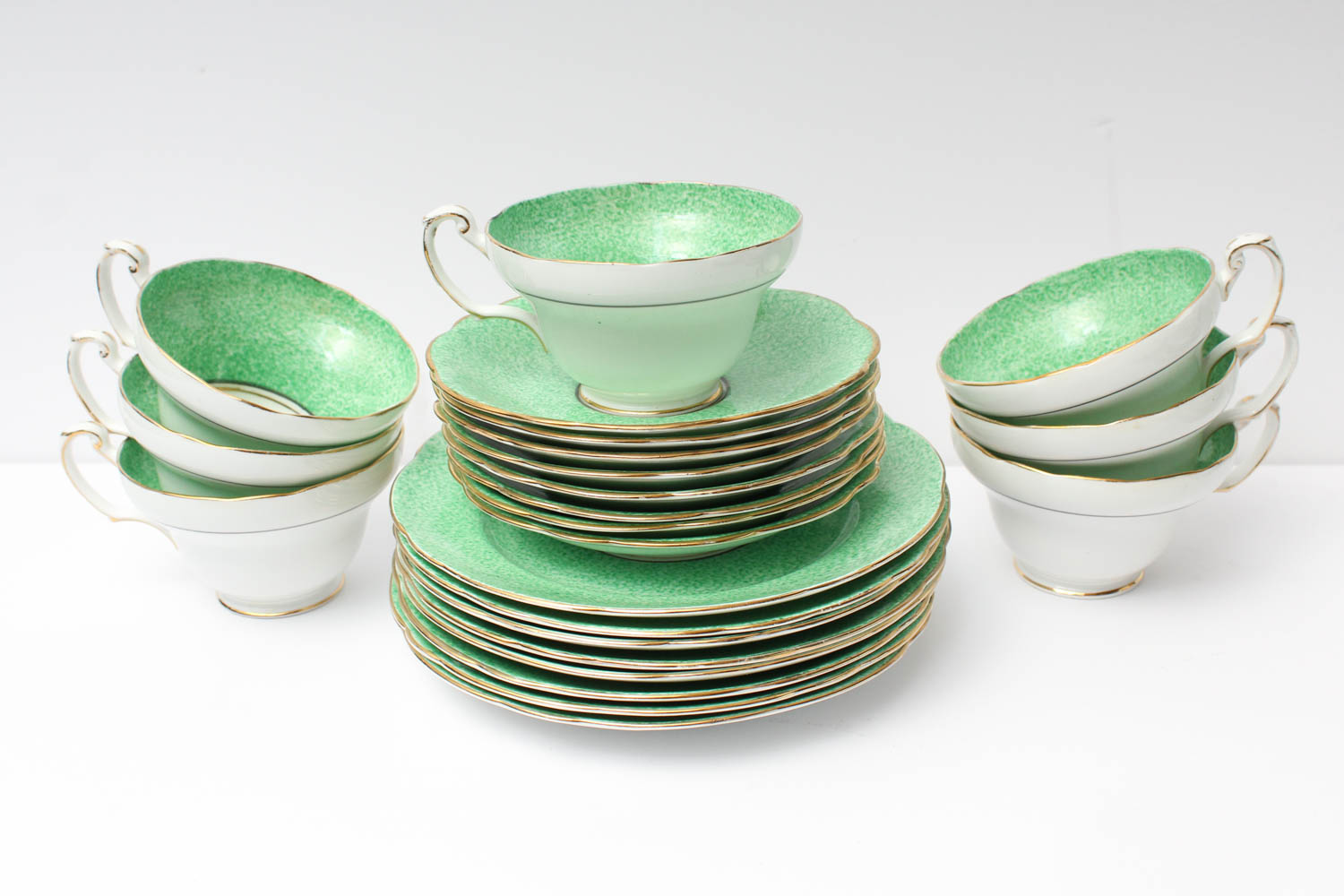 Assorted Vintage Green China Collection