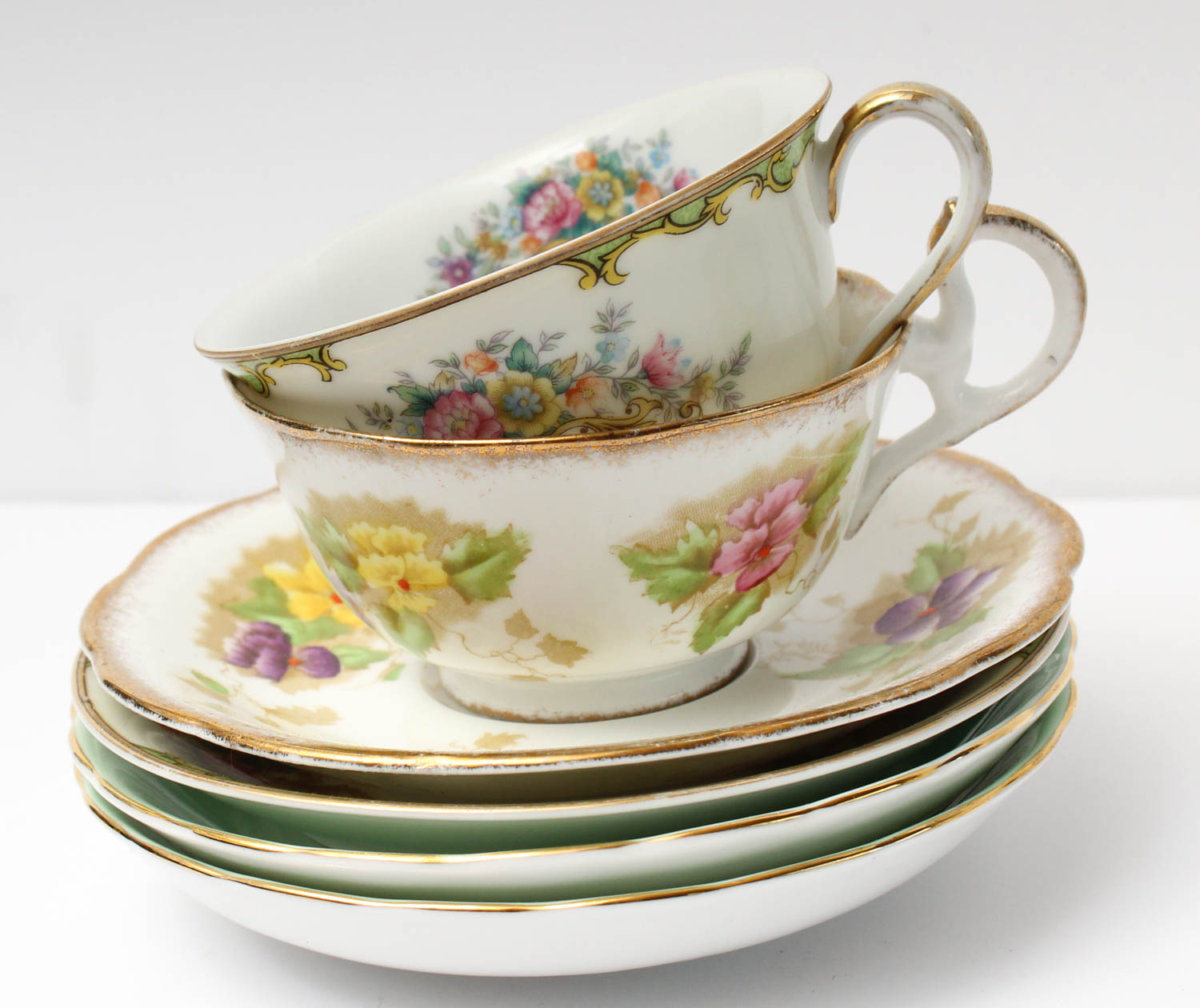 Assorted Vintage Green China Collection