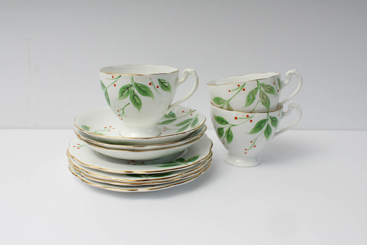 Assorted Vintage Green China Collection