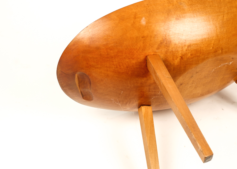 Antique Maple Dough Bowl on Legs