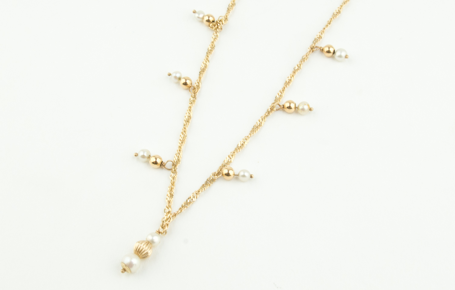 14K Cultured Pearl Necklace & Earrings