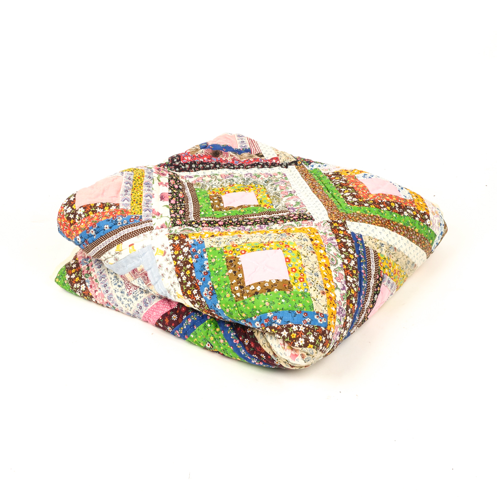 Vintage "Log Cabin" Quilt