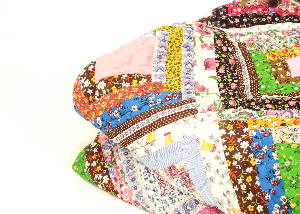 Vintage "Log Cabin" Quilt