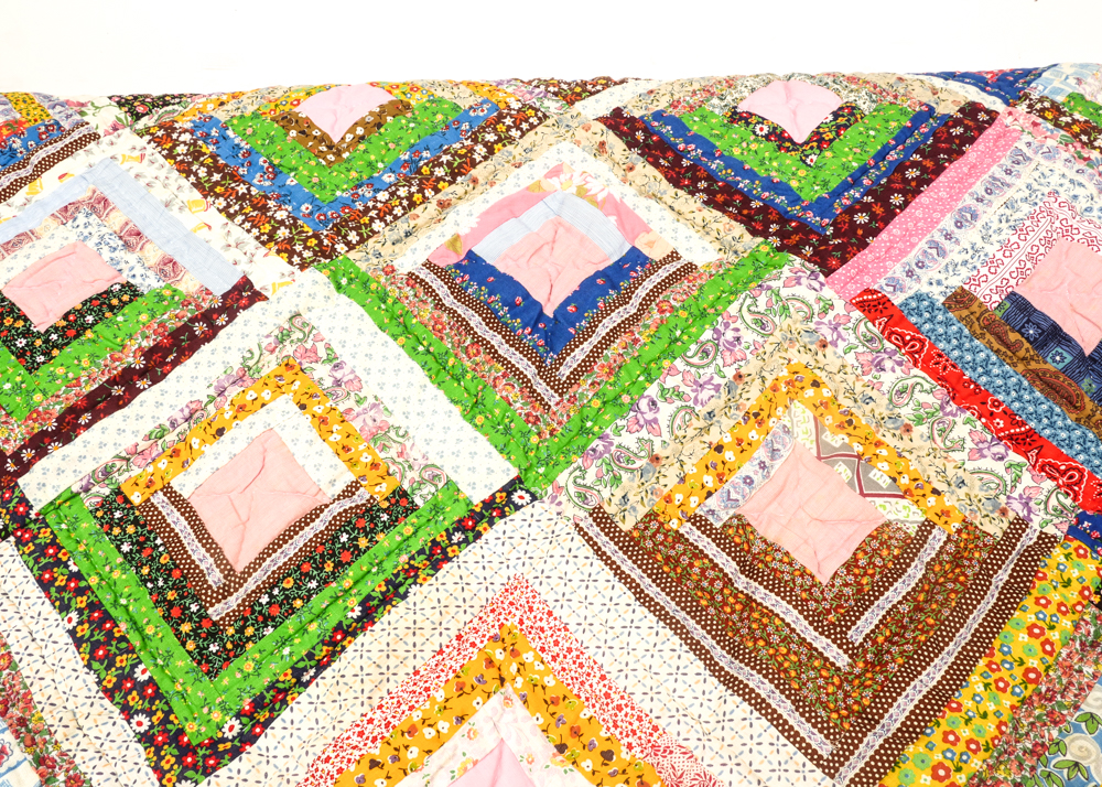 Vintage "Log Cabin" Quilt