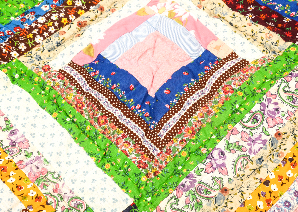 Vintage "Log Cabin" Quilt