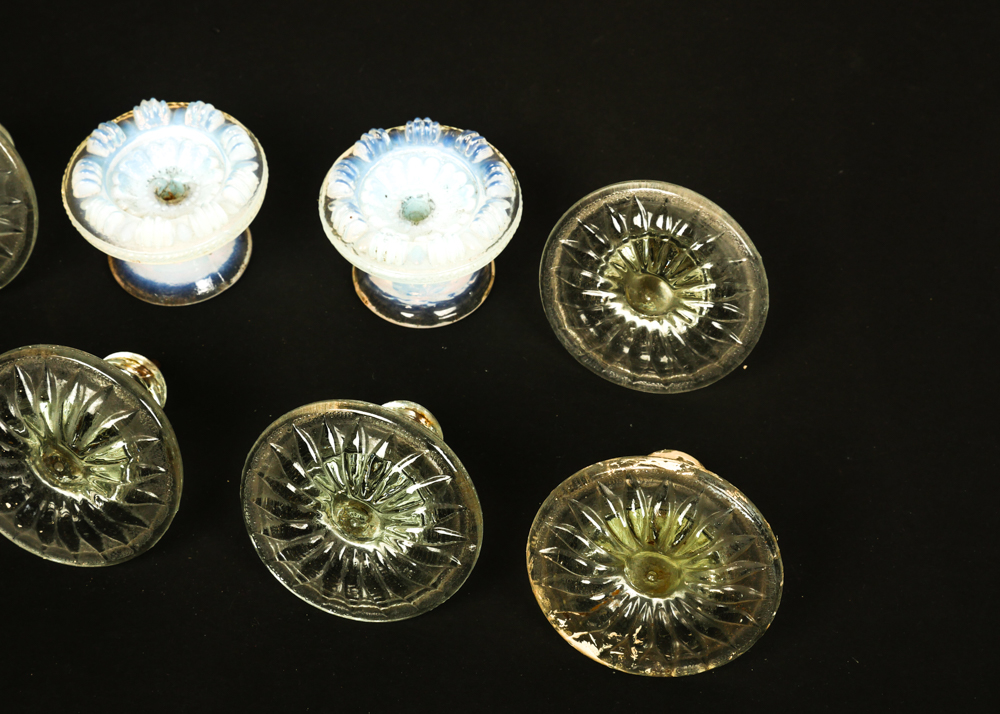 Antique Glass Drawer Pulls