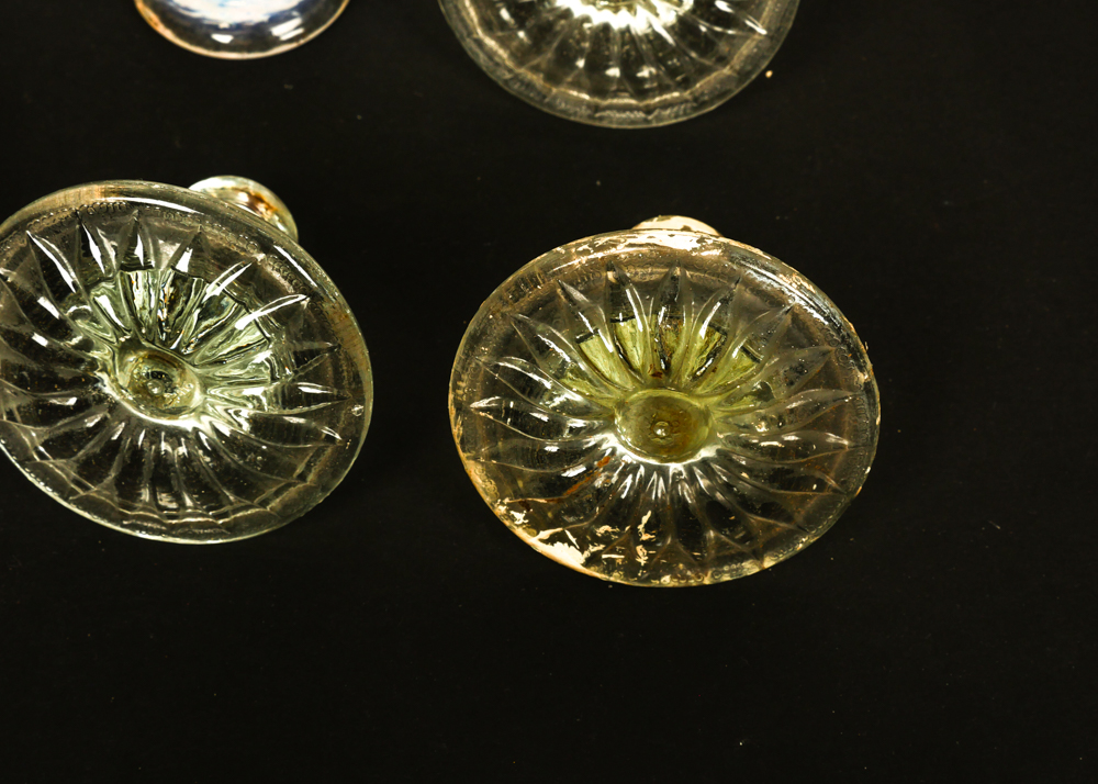 Antique Glass Drawer Pulls