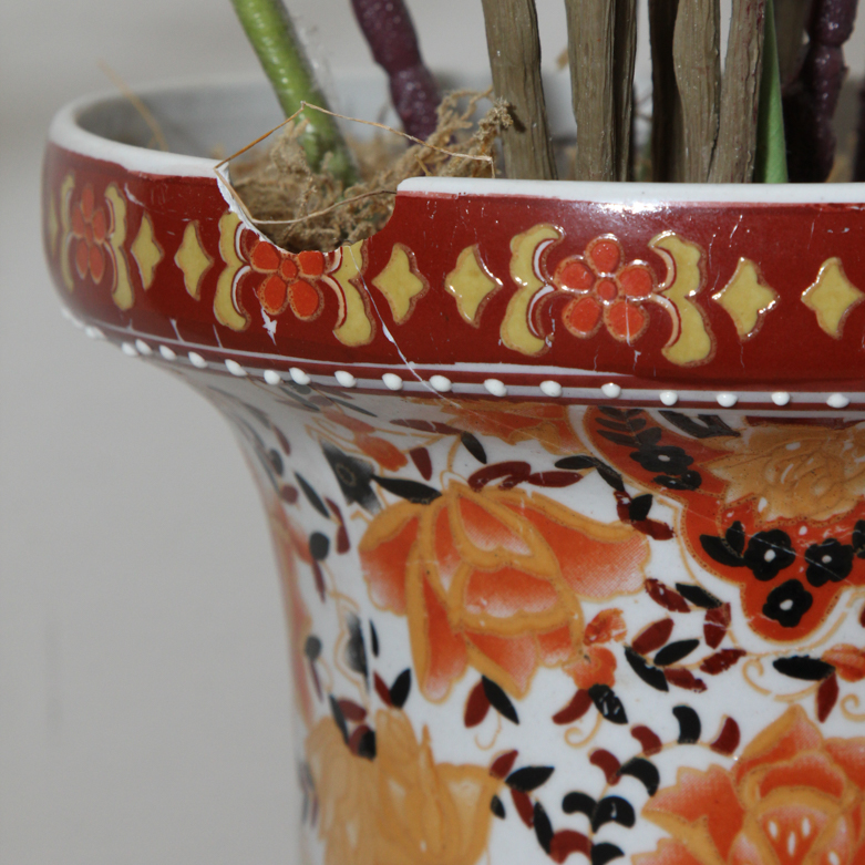 Chinese Decorative Vase and Flowers