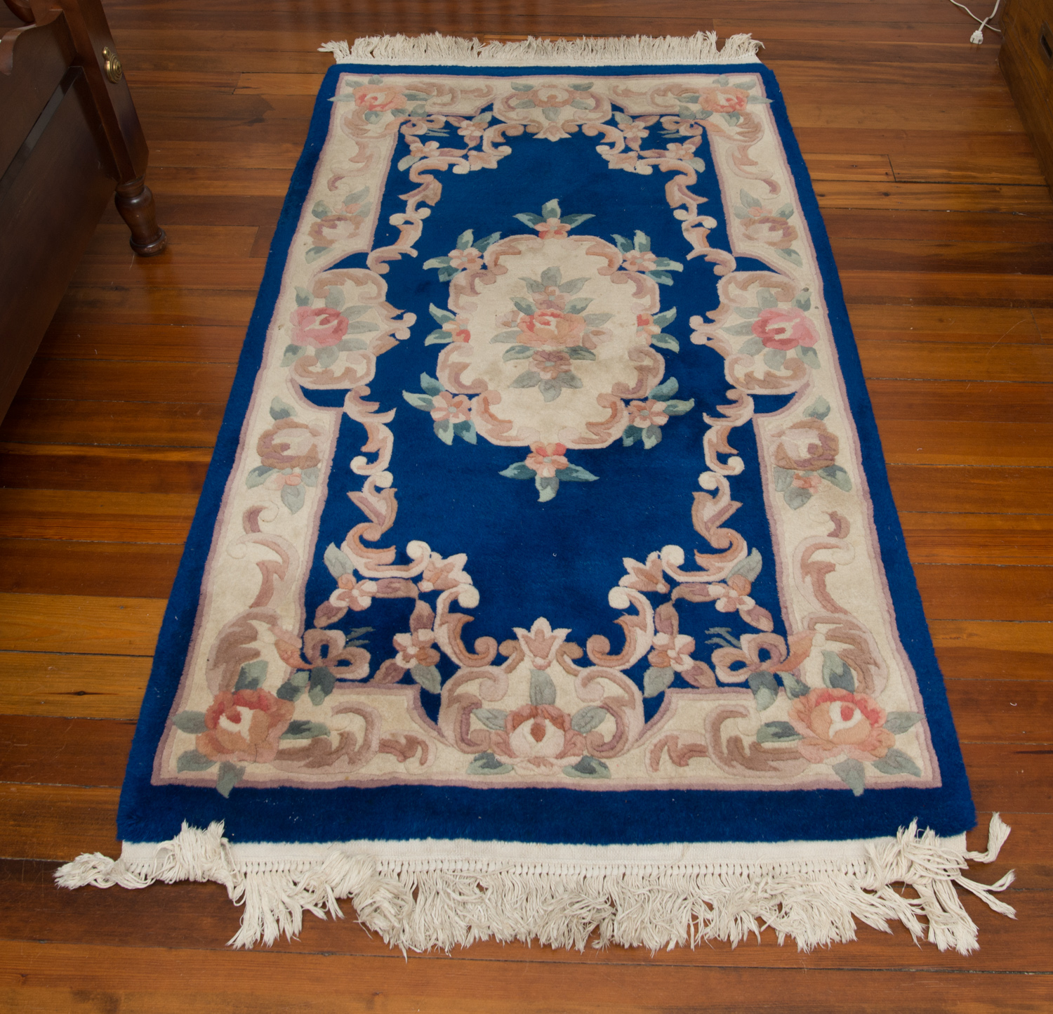 Sapphire Blue Savonnerie-Style Sculpted Rug