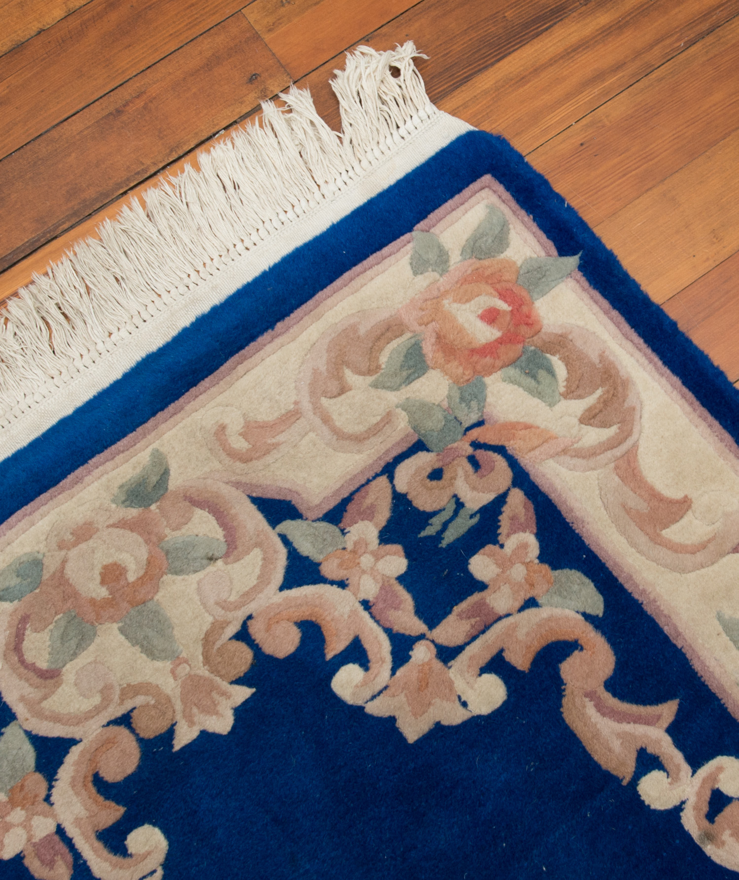 Sapphire Blue Savonnerie-Style Sculpted Rug