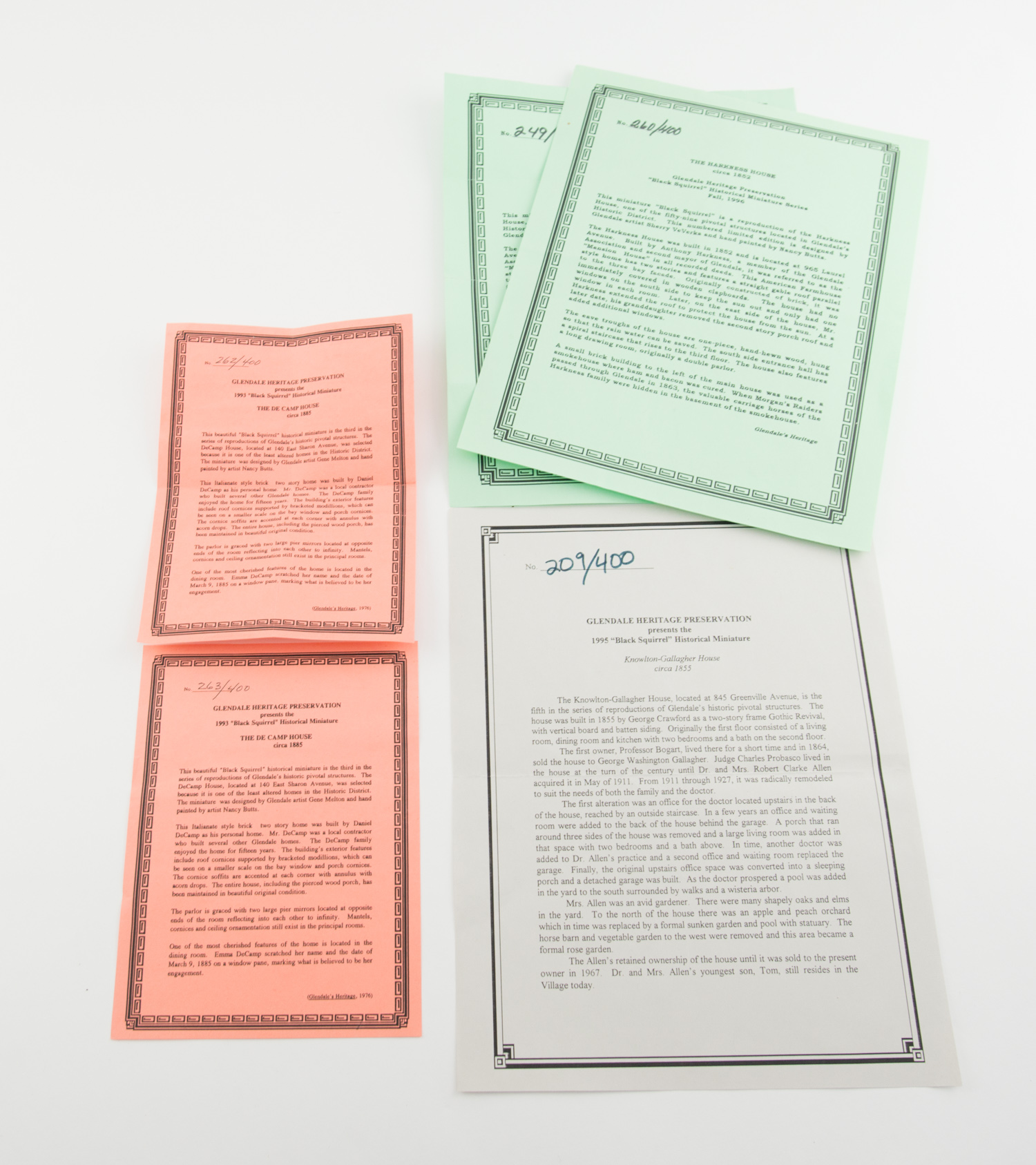 Collection of Glendale Historical Landmark Blocks