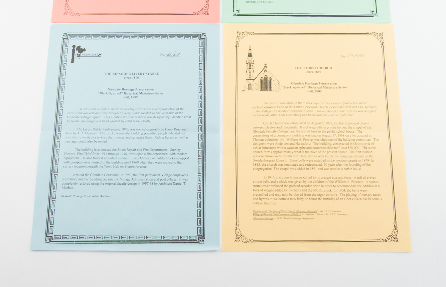 Collection of Glendale Historical Landmark Blocks